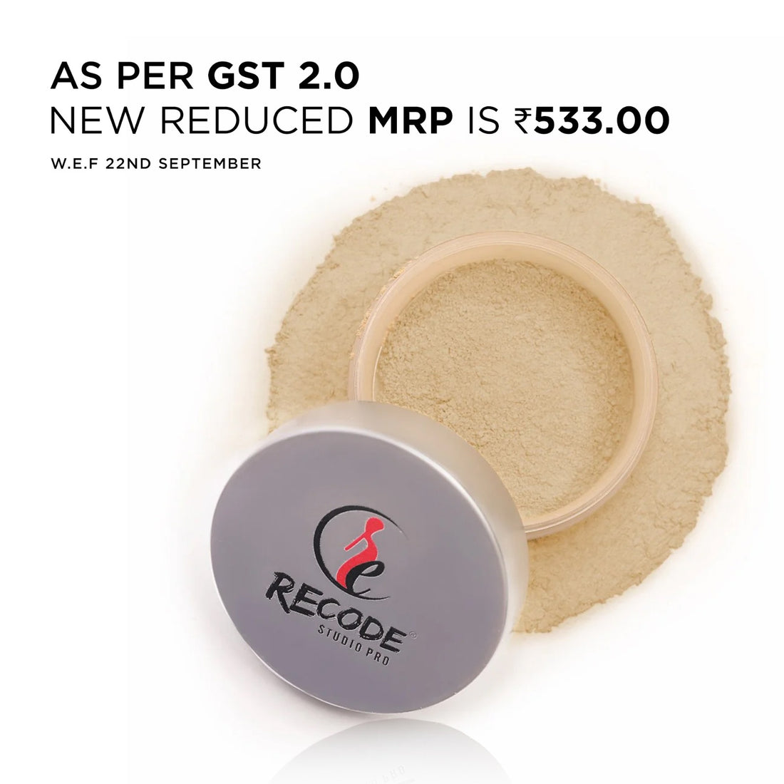 Recode 02 Translucent Setting Powder 02 for Makeup - 12 G
