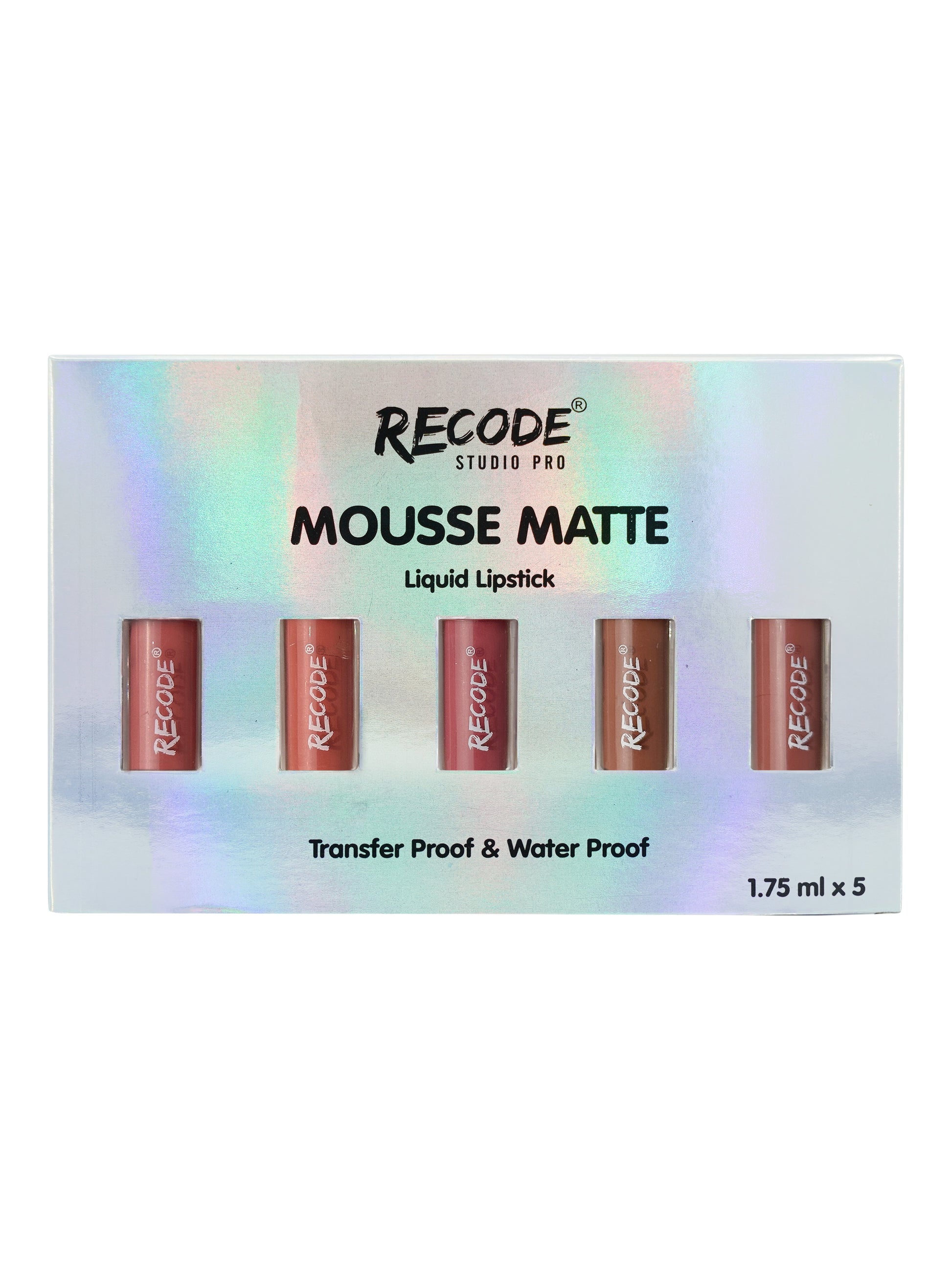 Mini Mousse Lipsticks - Nudes Matte Liquid Lipsticks - 5 x 1.75 ml - 8.75 ml