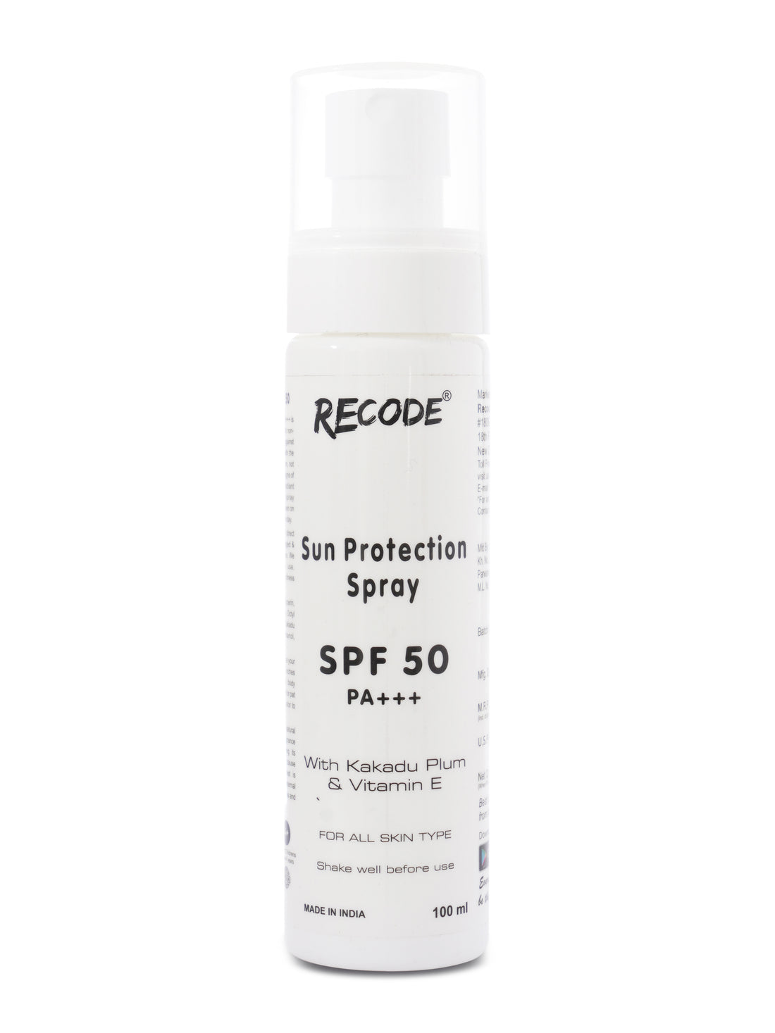 Recode Sun Protection Face Spray SPF50 PA+++ - 100ml