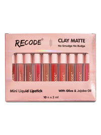 Recode Clay Matte Liquid Lipsticks 2 ML x 10