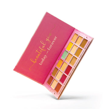 One for All Palette | 4-in-1 Foundation, Concealer, Blush & Contour | Travel-Friendly, Buildable Coverage | All-in-One Face Palette for Effortless Beauty | Use with Magic Drops for Best Results