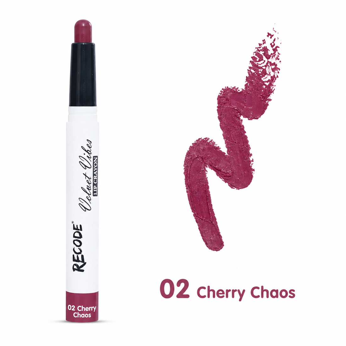 Recode 02 Velvet Vibes Lip Crayon - 02 Cherry Chaos