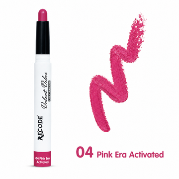 Recode 04 Velvet Vibes Lip Crayon - 04 Pink Era Activated