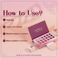 Velvet Luxe 18-Shade Lip Palette | Velvet Matte Finish | Long-Lasting | Suits All Skin Tones | Lipstick Palette Everyday Use
