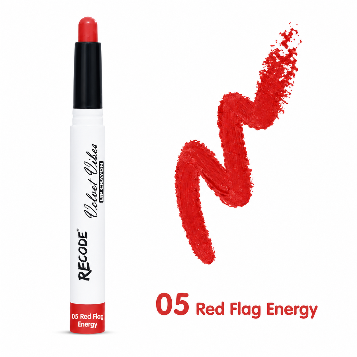 Recode 05 Velvet Vibes Lip Crayon - 05 Red Flag Energy