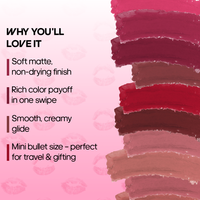 Recode Bold Blossom Matte Mini Bullet Lipstick Set Of 5( 5 x 1.5 G)