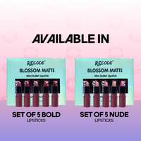 Recode Bold Blossom Matte Mini Bullet Lipstick Set Of 5( 5 x 1.5 G)