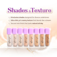 Couvre Moi Liquid Concealer | Full Coverage, Lightweight & Seamless Blend | Ultra-Creamy Thin Texture