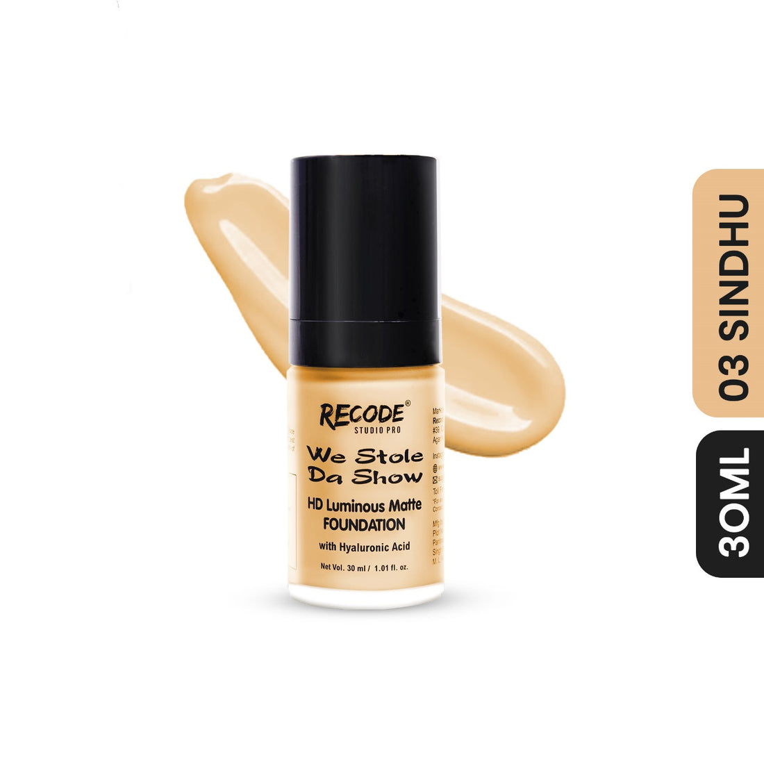 03 HD Luminous Matte Foundation 30 ML 03 Sindhu