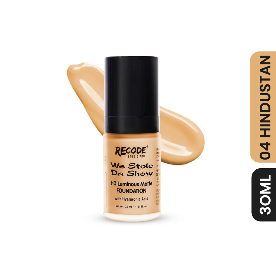 04 HD Luminous Matte Foundation  30 ML 04 Hindustan