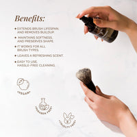 Brush Cleanser | Instant, Gentle & Effective Makeup Brush Cleaner | Extends Brush Life, Maintains Softness & Shape | Suitable for Synthetic & Natural Bristles | Refreshing Scent