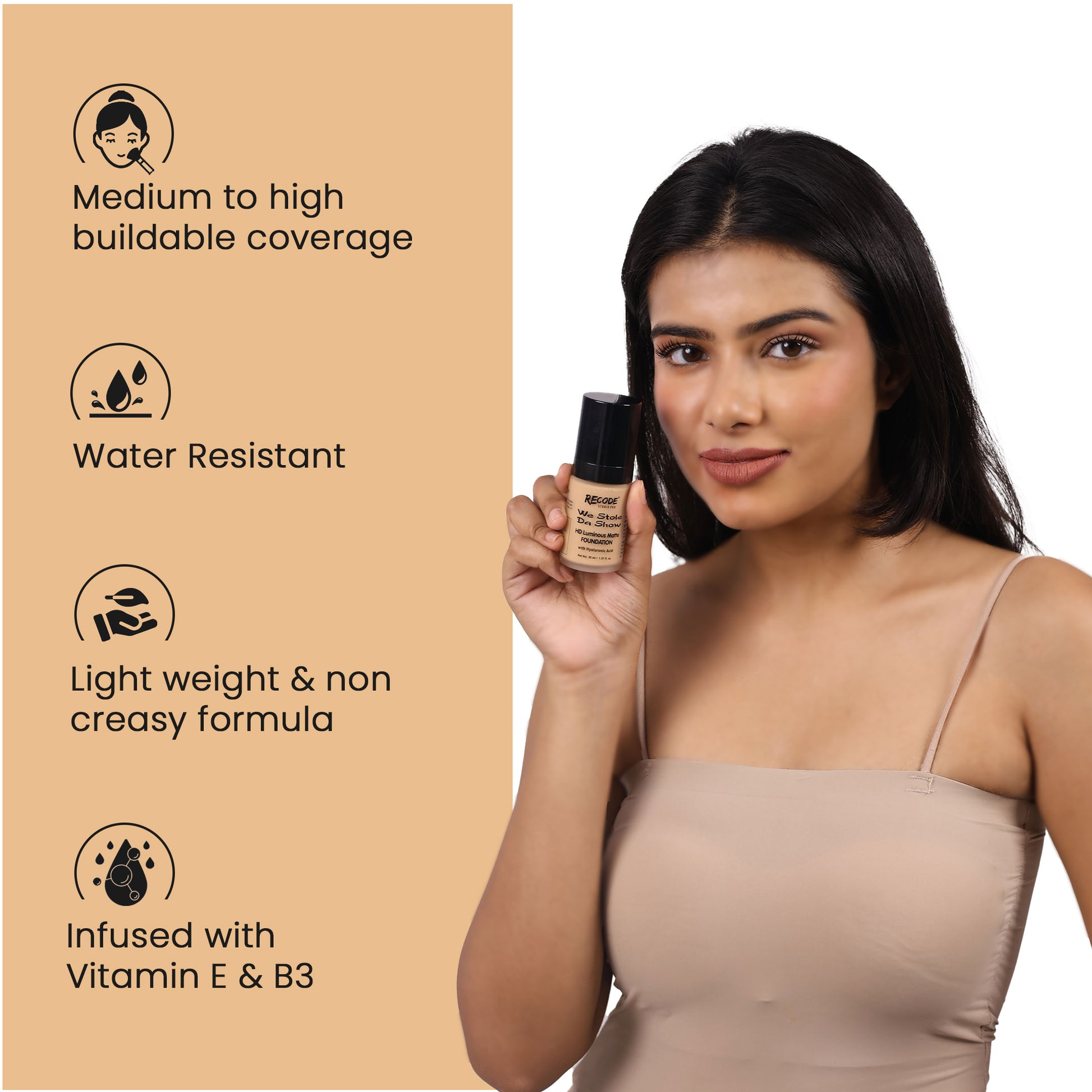 03 HD Luminous Matte Foundation 03 Sindhu- 30 ML 03 SINDHU