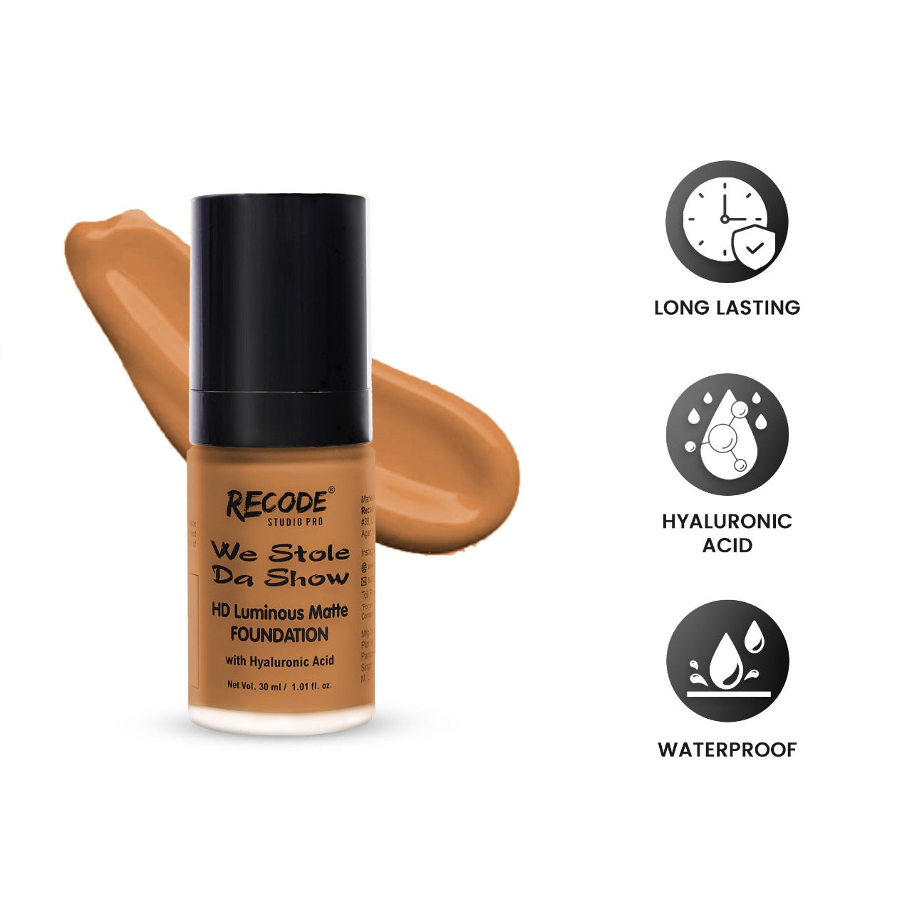 08 HD Luminous Matte Finish Foundation HODU 30ML