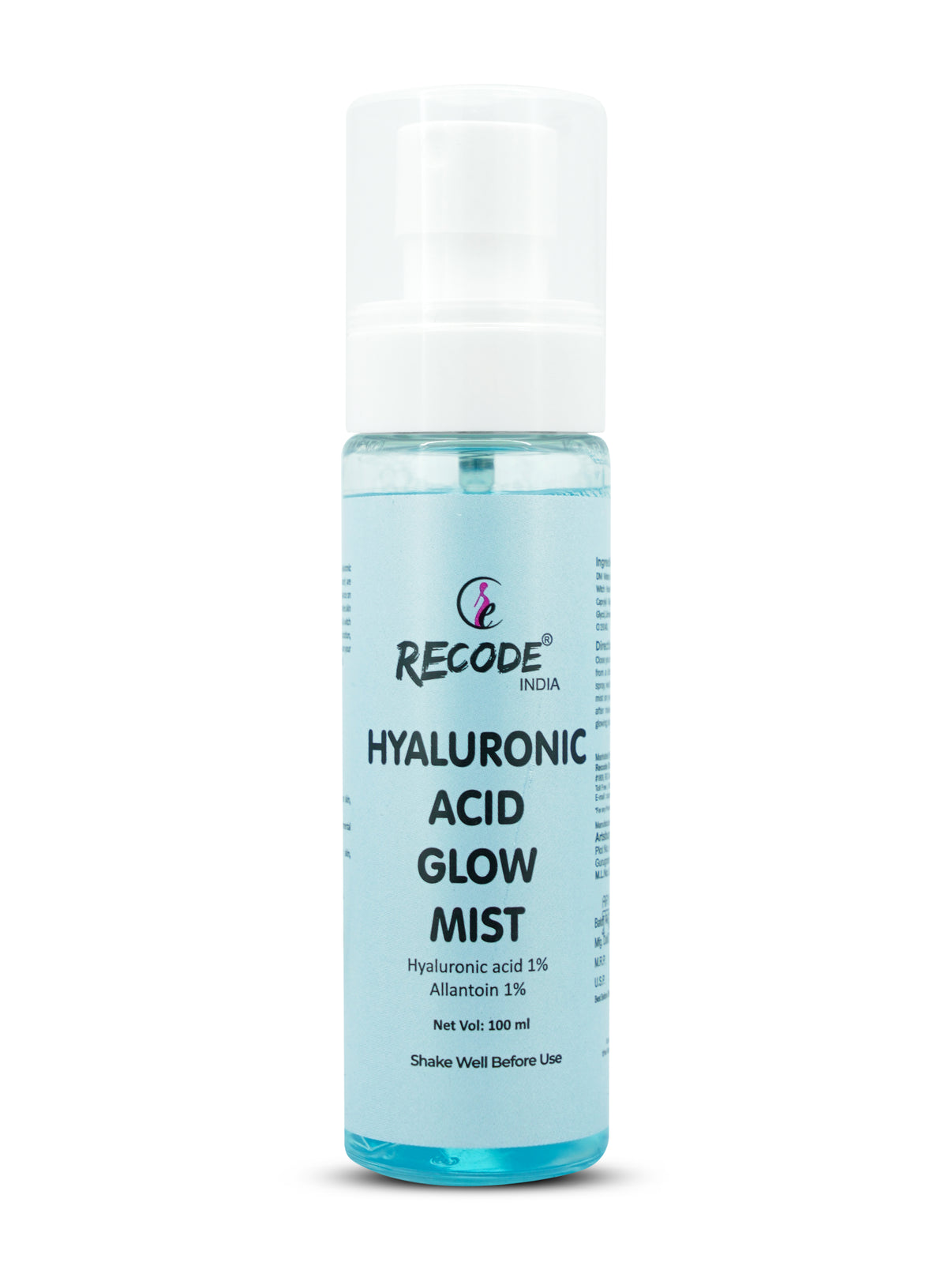 Home All recode products Recode Hyaluronic Acid Glow Mist -100 ML