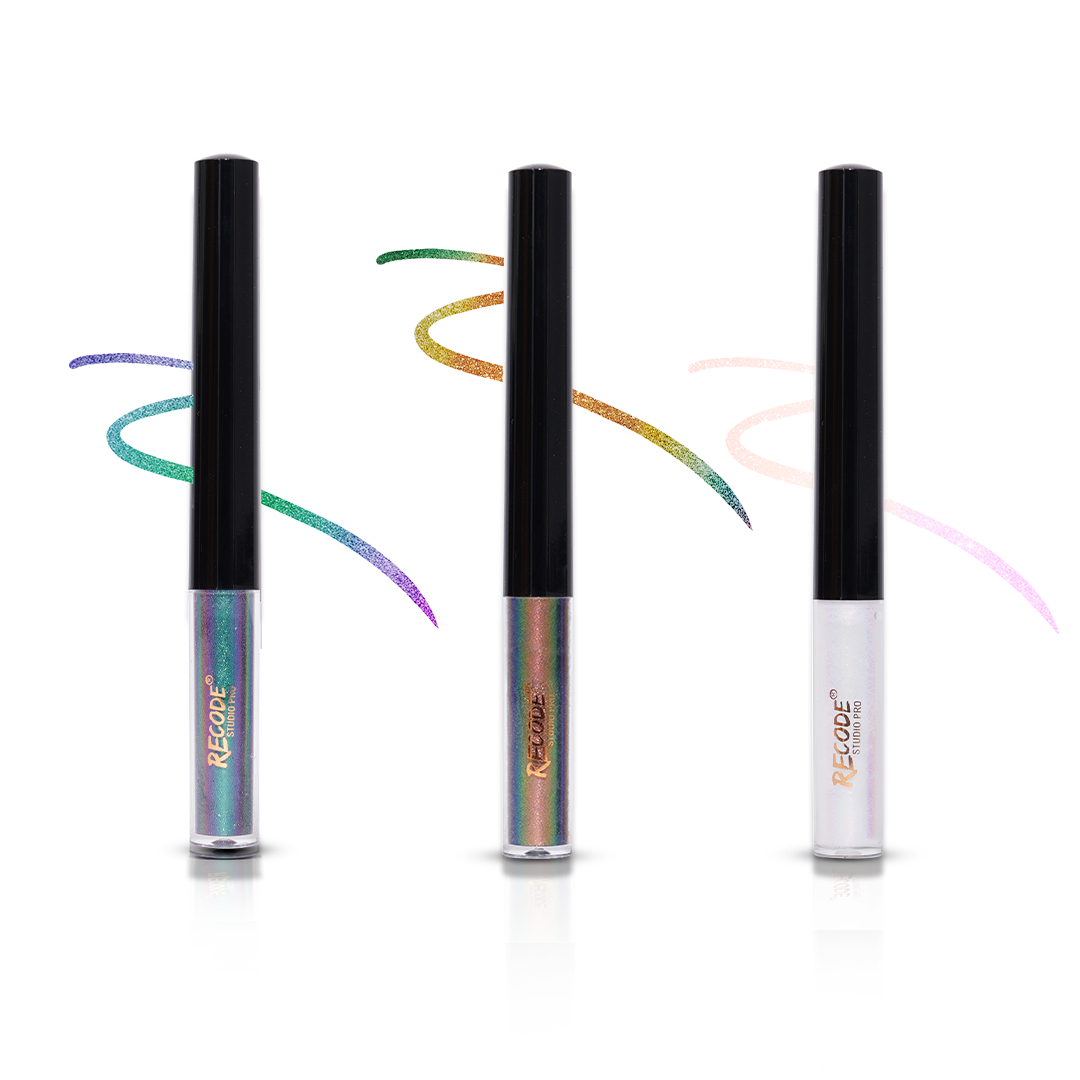 Recode Combo 01, 02 & 03 Holographic Liquid Eyeliner Pack Of 3x1.60 ML