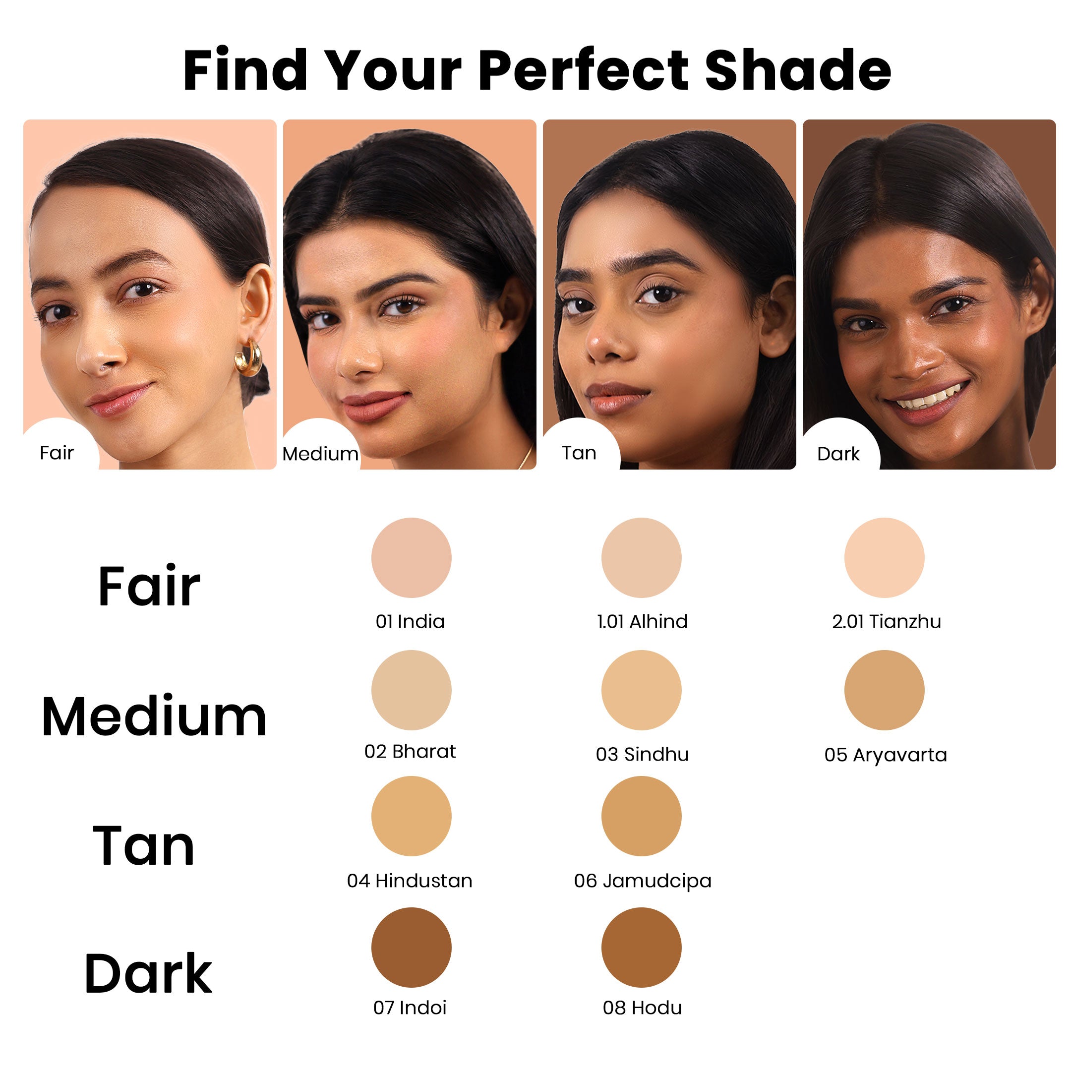 Bharat Matte Finish Foundation with Hyaluronic Acid for Dry Skin