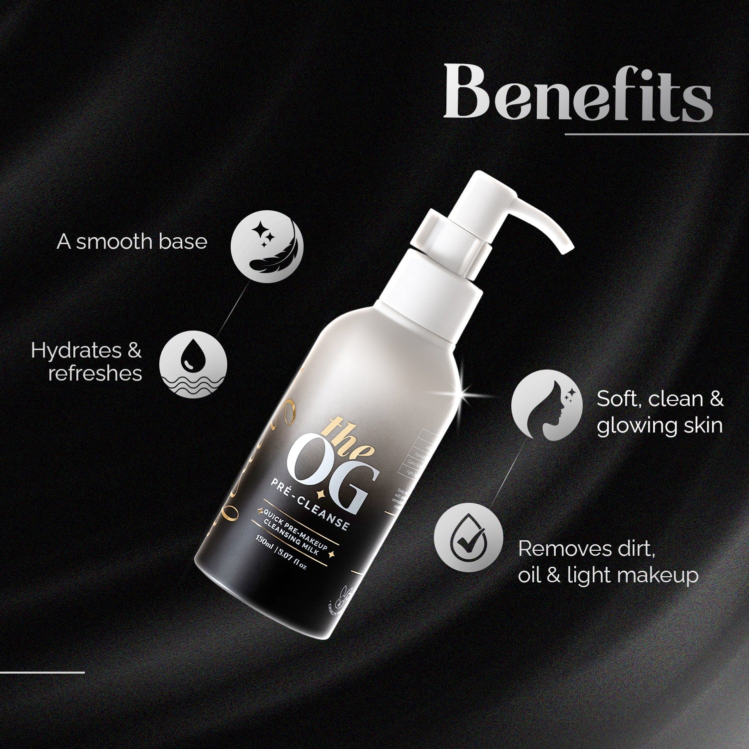 The OG Pre-Makeup Cleansing Milk | With Jojoba & Argan Oil | Gentle Daily Cleanser & Makeup Prep