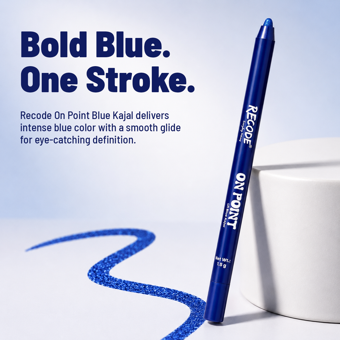 Recode Blue On-Point Kajal With Sharpener 1.5 G