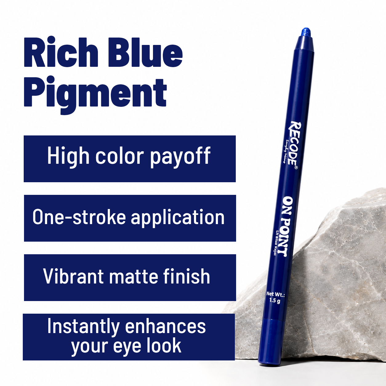 Recode Blue On-Point Kajal With Sharpener 1.5 G