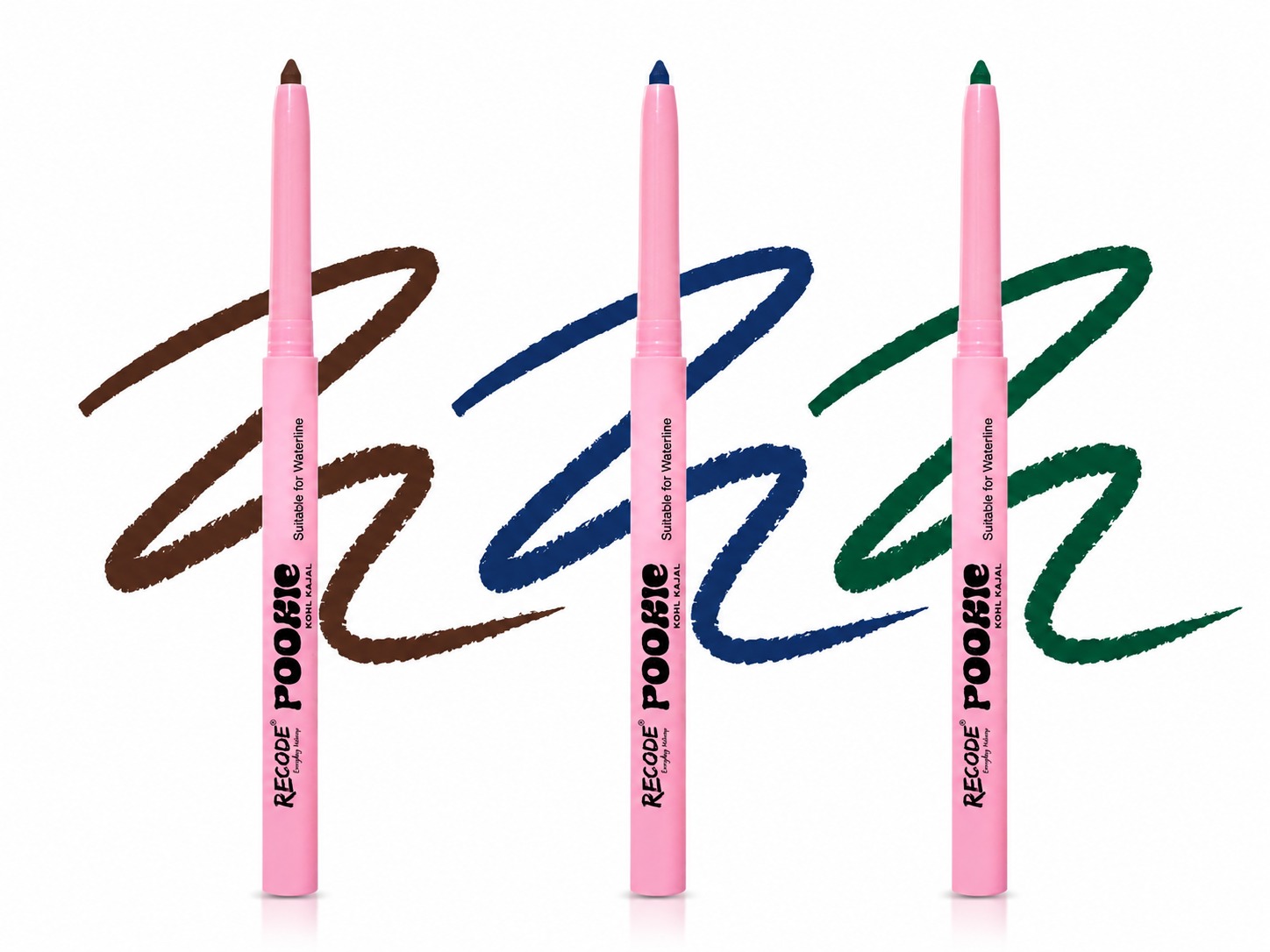 Recode Caramel Navy Blue Green Pookie Combo Pack Of 3 (0.3G X 3)
