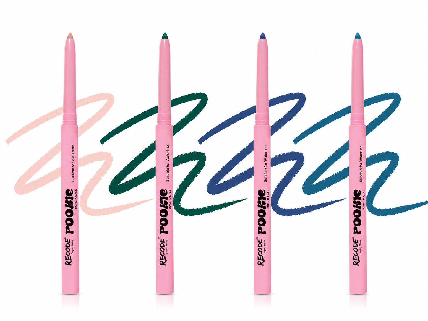 Recode Blue Green Navy Blue Nude Pookie Combo Pack Of 4 (0.3G X 4)