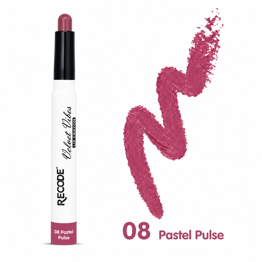 Recode 08 Velvet Vibes Lip Crayon - 08 Pastel Pulse