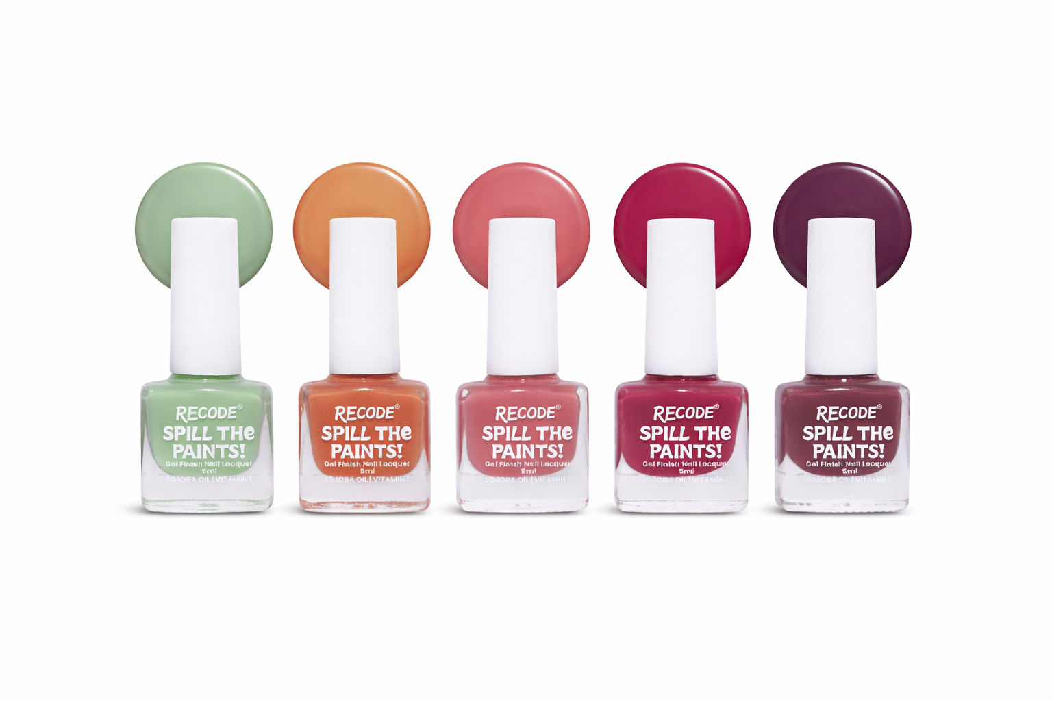 Recode Red Spill The Paints Nail Paint Set Of 5 (5 X 5ML)