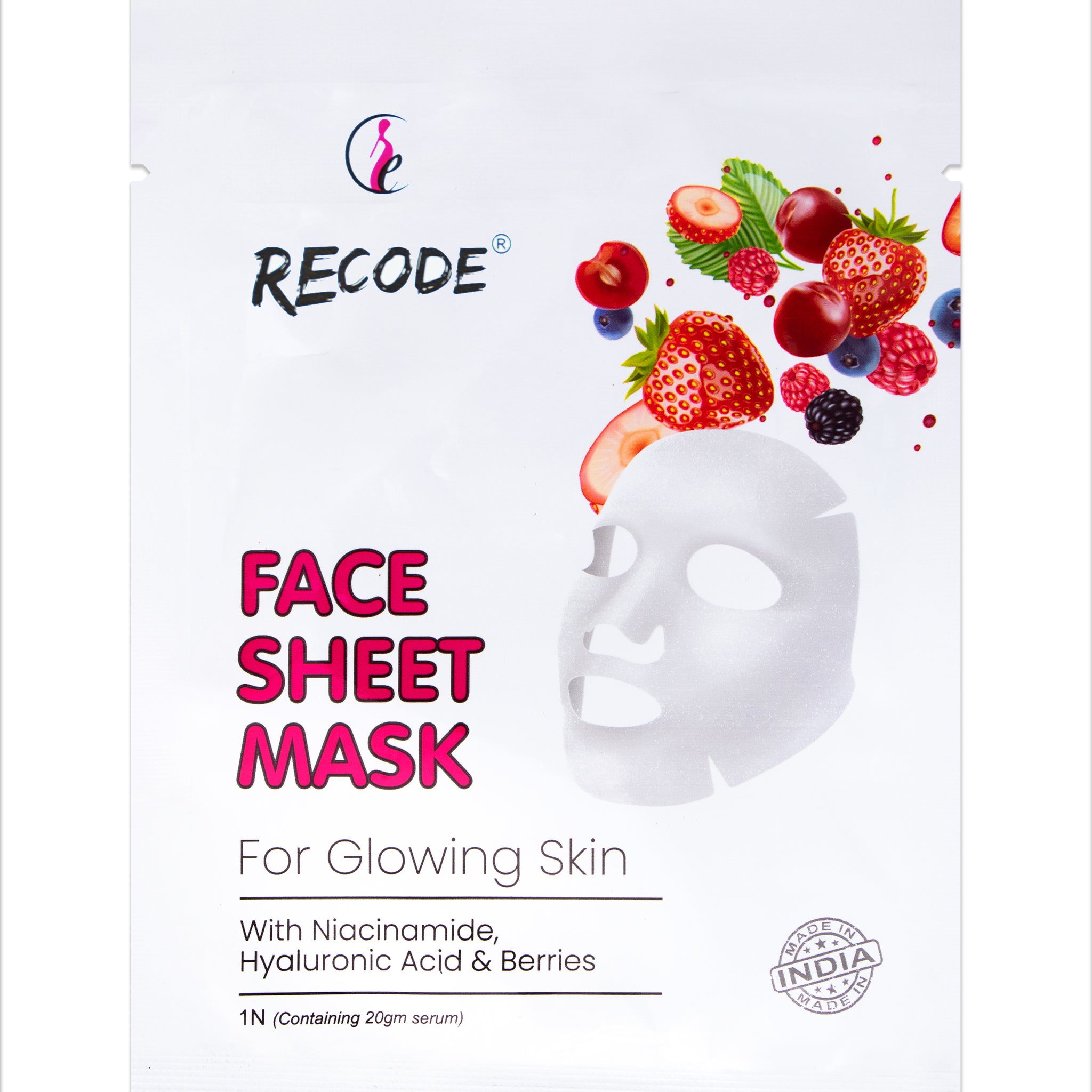 Recode Face Sheet Mask For Glowing Skin