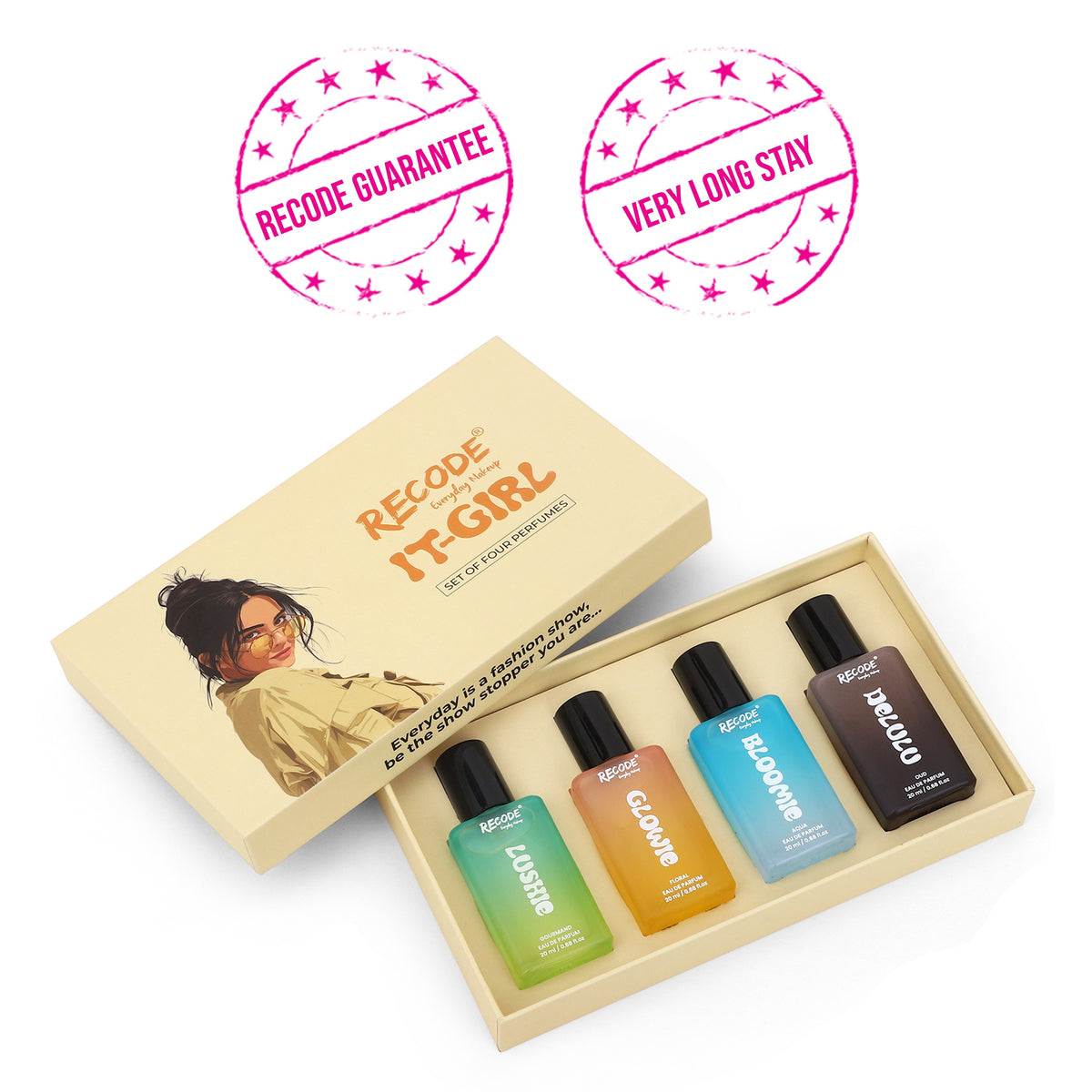 Home All Products Recode IT GIRL Perfume Set of 4 (20 ML X 4)