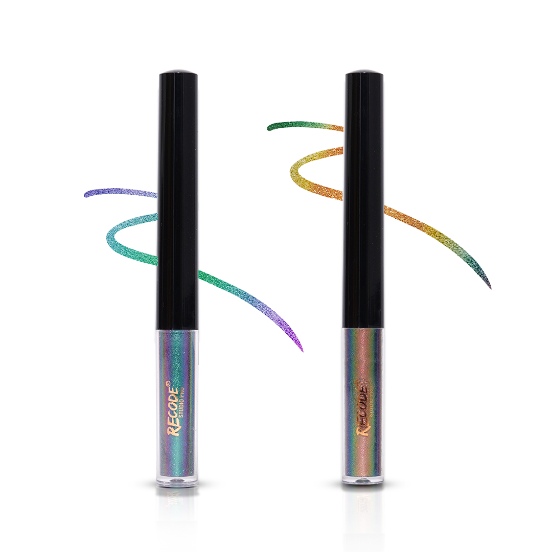 Recode Combo 02 & 03 Holographic Liquid Eyeliner Pack Of 2x1.60 ML