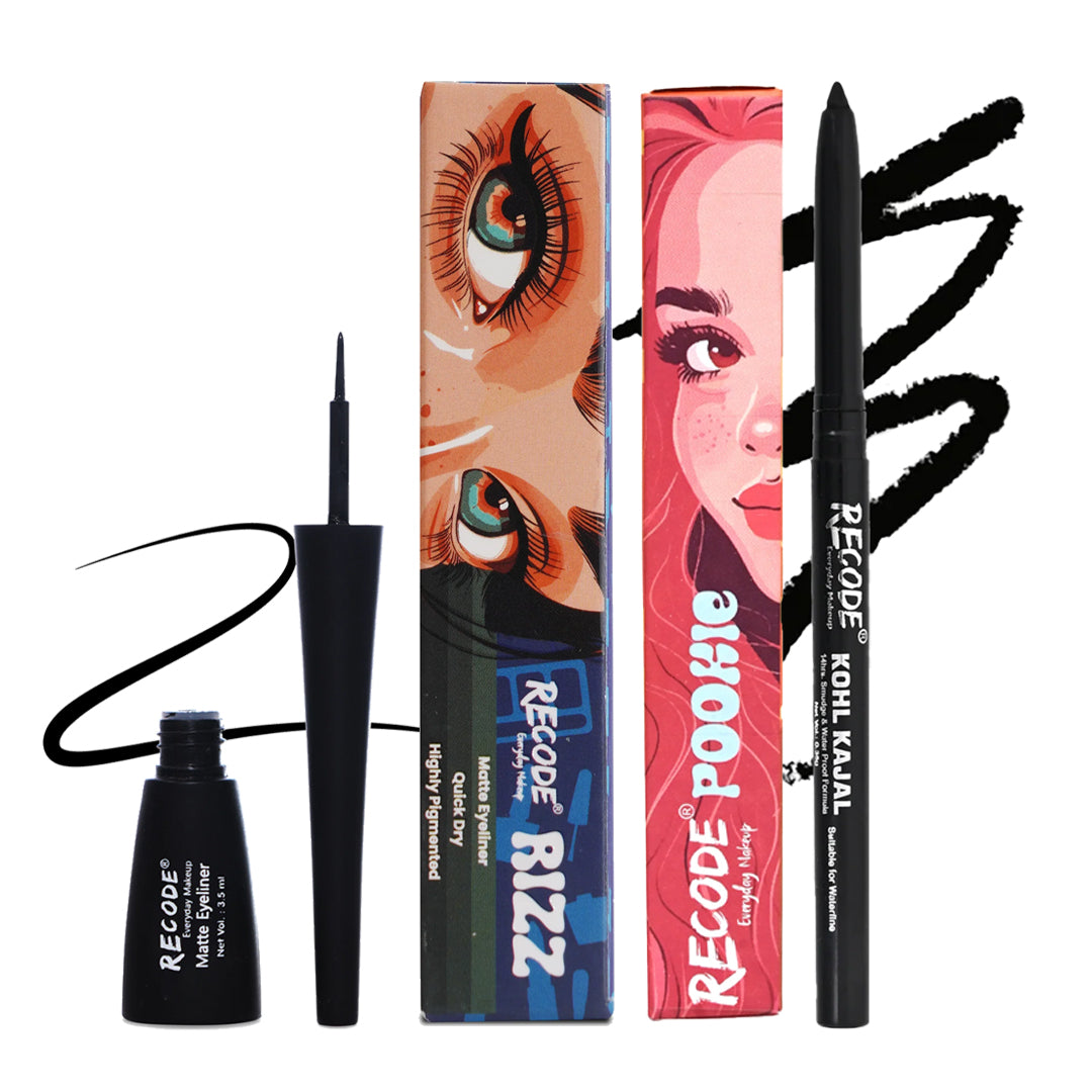 Pookie Kajal and Rizz Eyeliner Combo