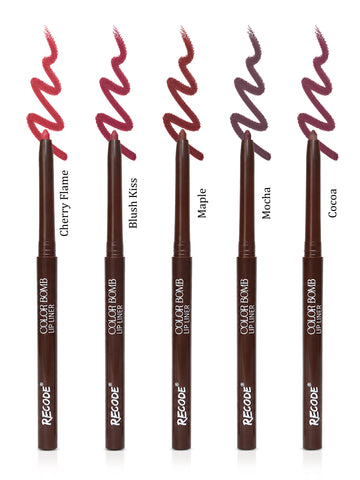 Recode 01 Brown Color Bomb Lip Liner Set of 5 ( 5 X 0.3 G)