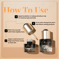 Magic Grip Primer | Sweat-Resistant & Water-Resistant | Strong Hold for Long-Lasting Makeup | Dewy Finish