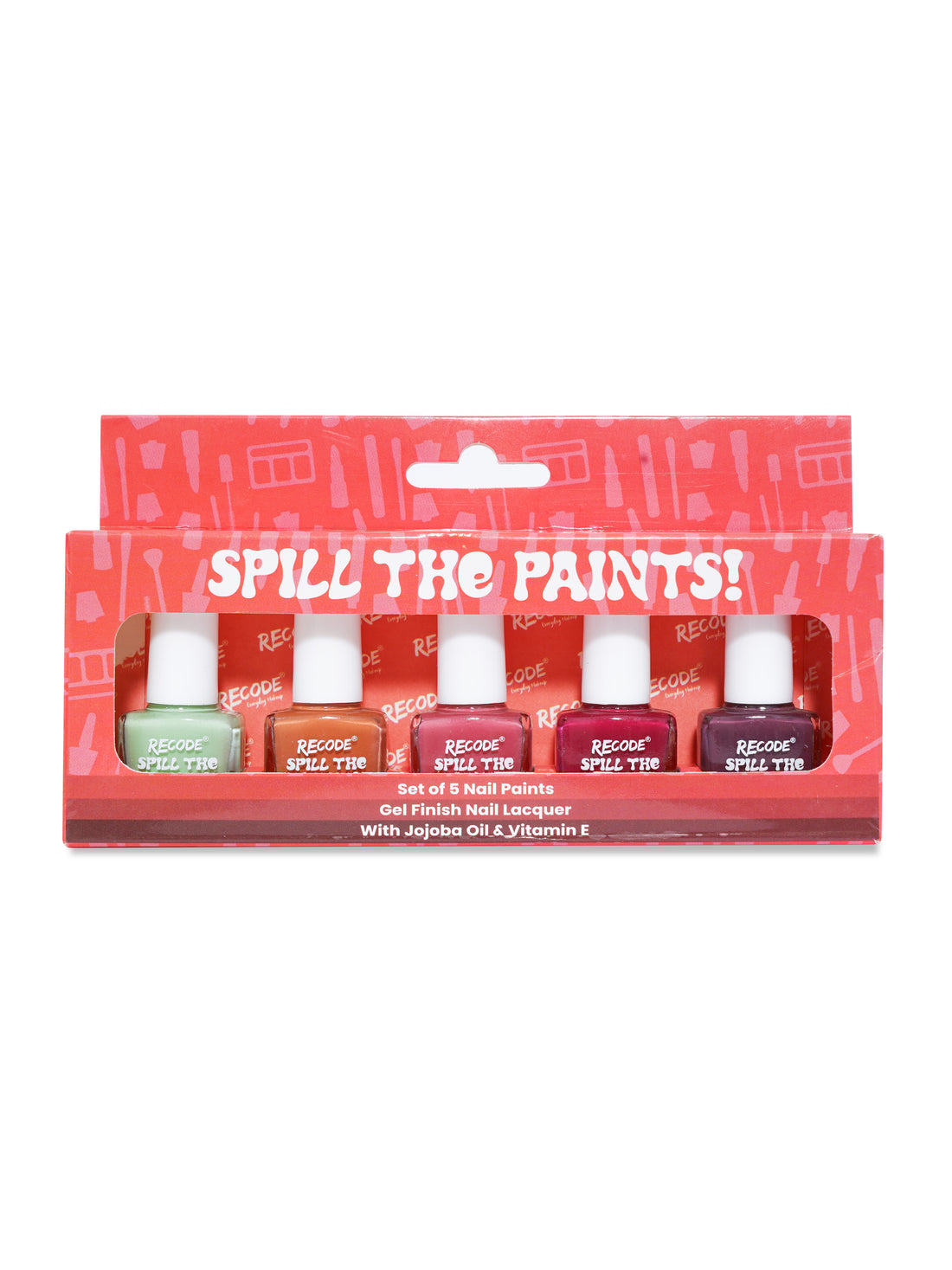Recode Red Spill The Paints Nail Paint Set Of 5 (5 X 5ML)