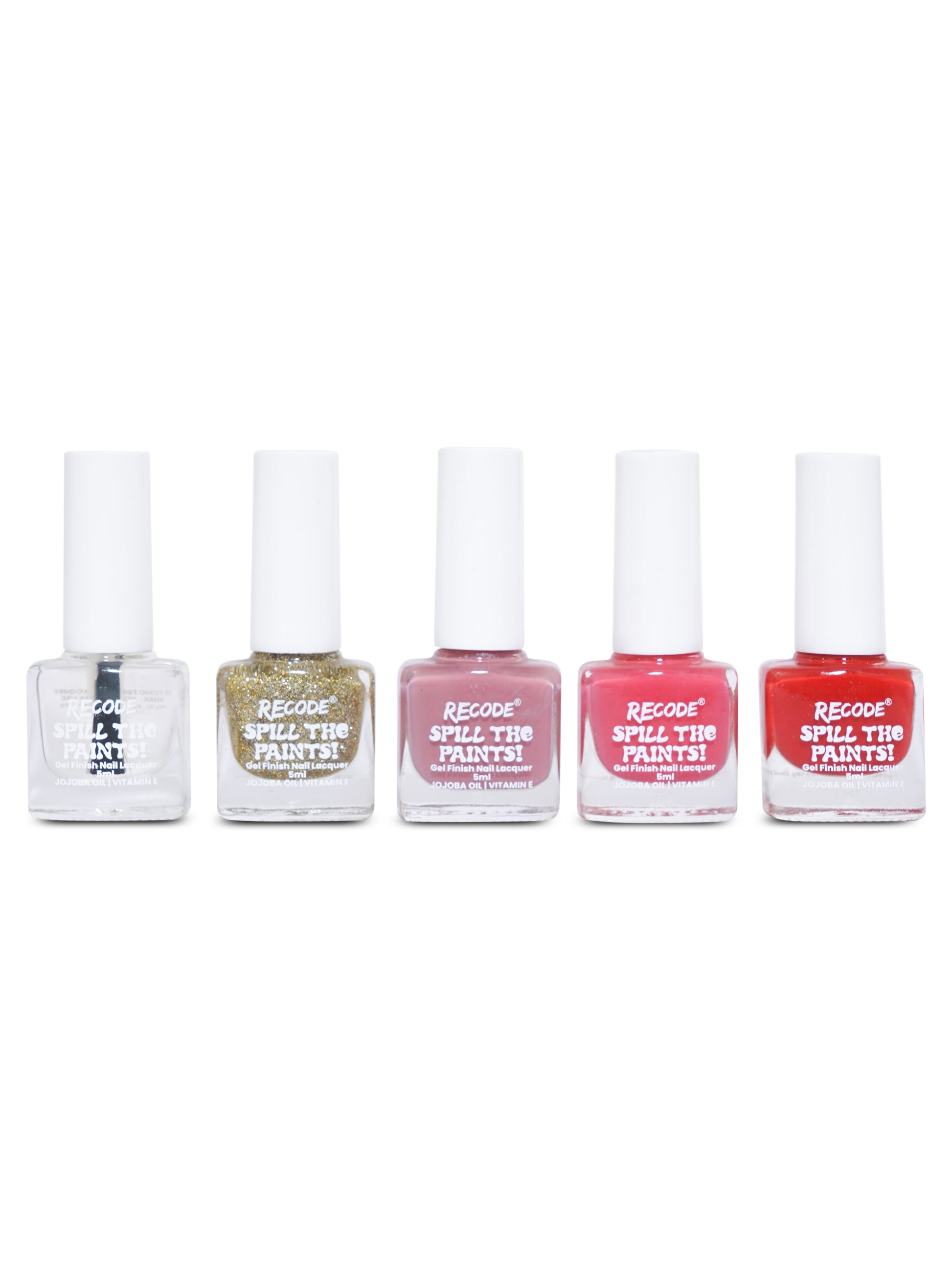 Recode Purple Spill The Paints Nail Paint Set Of 5 (5 X 5ML)