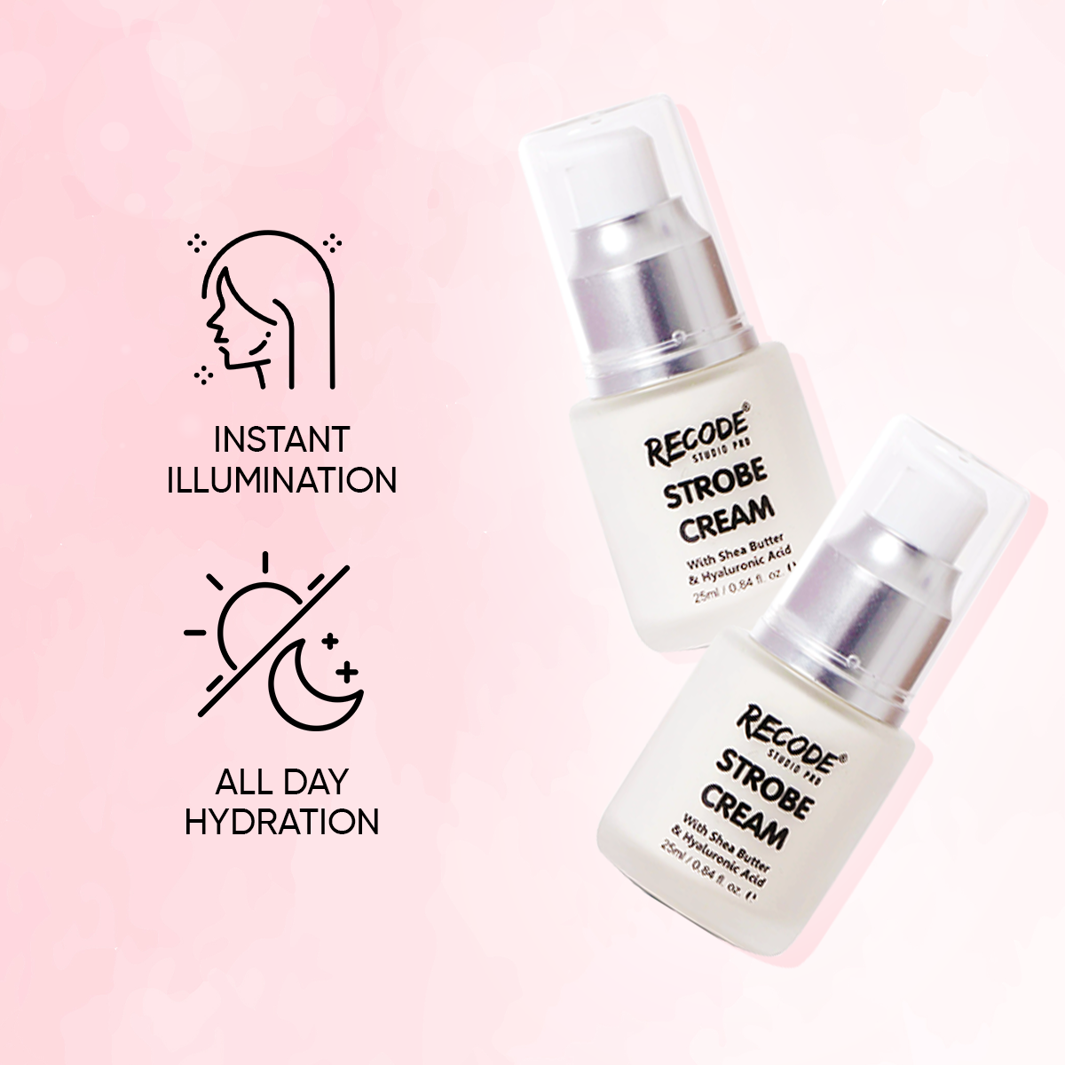 Rose Gold Strobe Cream with Hyaluronic Acid Extract - 25 ML