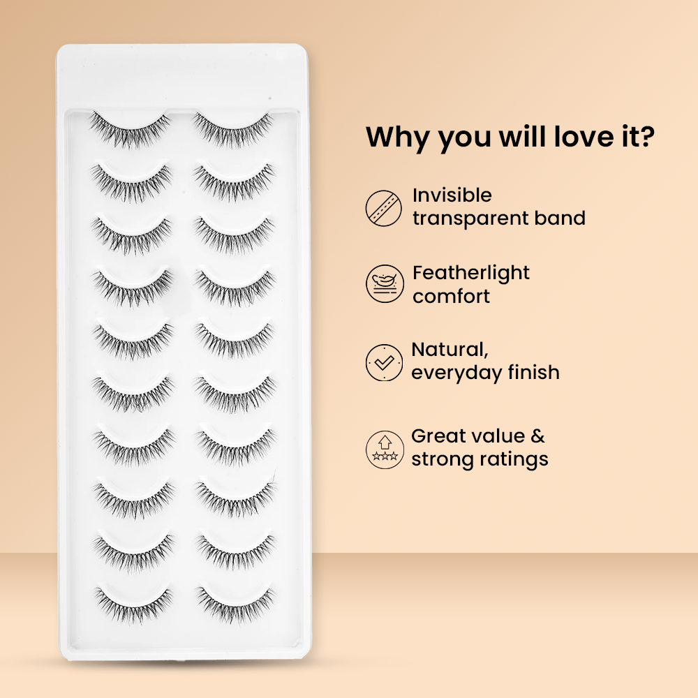 Recode RE02/D27 Featherlight Eyelashes-Transparent Band