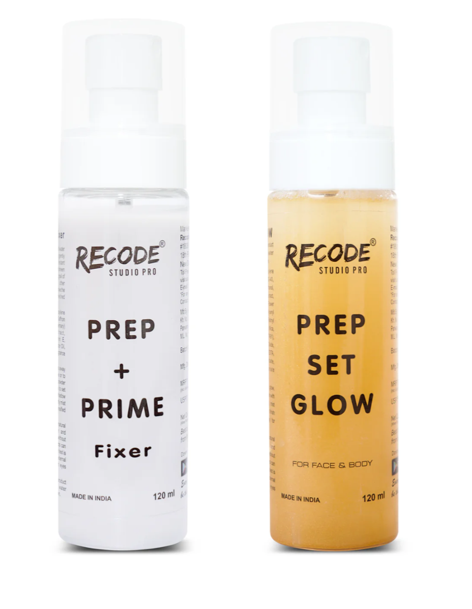 Prep Set Glow Golden Shimmer & Prep + Prime Makeup Fixer Combo(2X120ml)