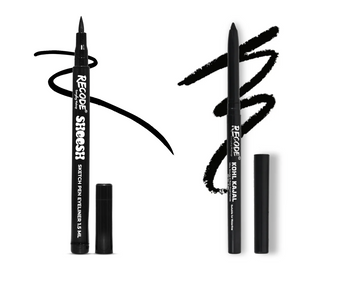 Recode Pookie Kajal(0.35G) And Sheesh Sketch Pen Eyeliner(1.5ML) (Black) Combo