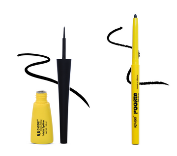 Recode Pookie Black Kajal (0.3 G) & Rizz Matte Black Eyeliner (3.5 ML) Combo