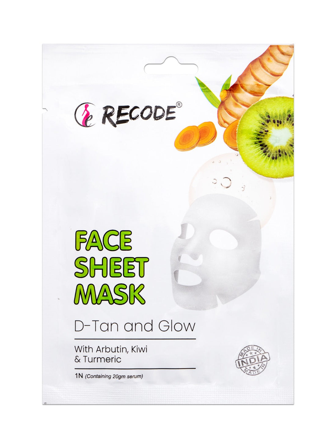 10 Recode Face Sheet Mask For D Tan Set Of 10