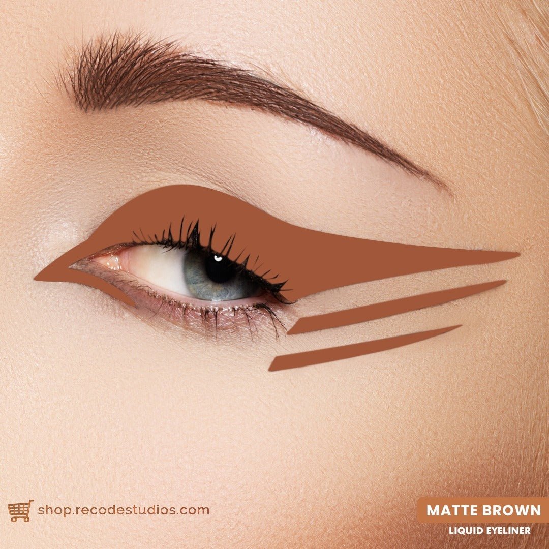 Recode Brown Eyeliner Liquid Matte Finish 2.5 ml