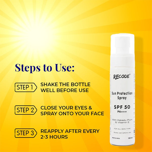 Spf 50 Pa+++ Sun Protection Sunscreen Face Spray with Vitamin E