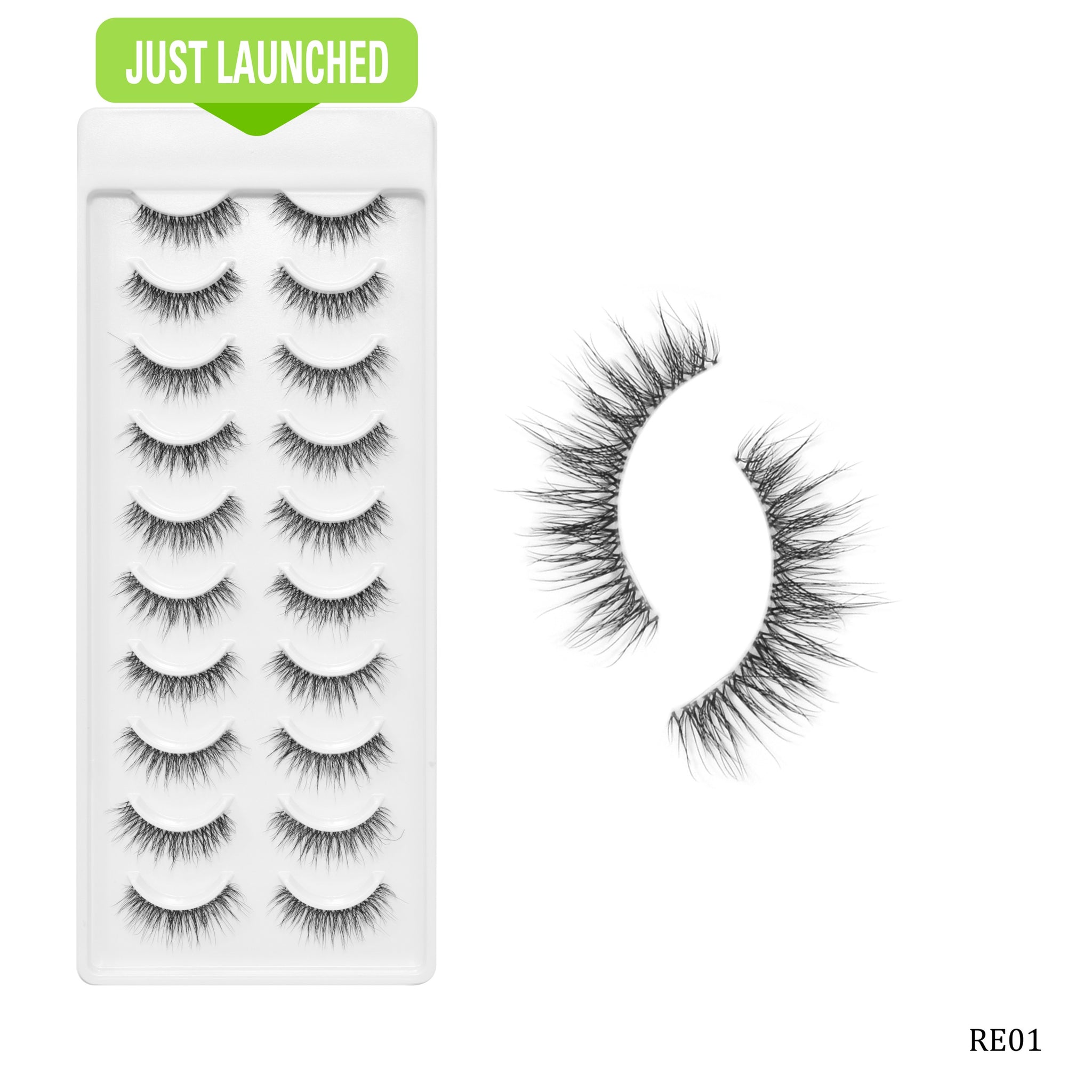 Recode RE01 Featherlight Eyelashes-Transparent Band