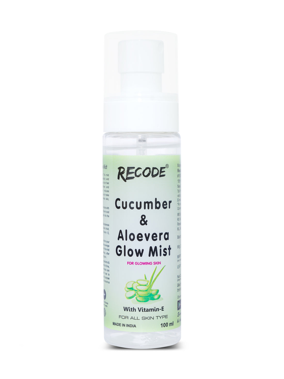 Recode Cucumber & Aloevera Glow Mist-100 ml