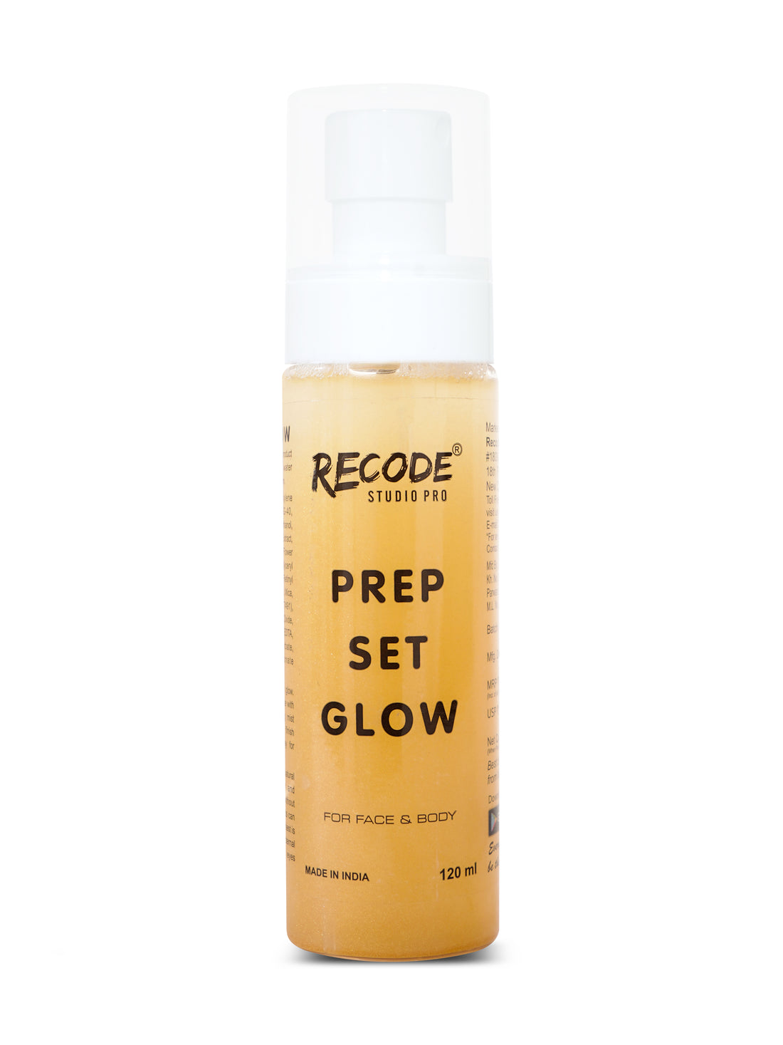 Recode Prep Set Glow-120 ML with Golden Shimmer