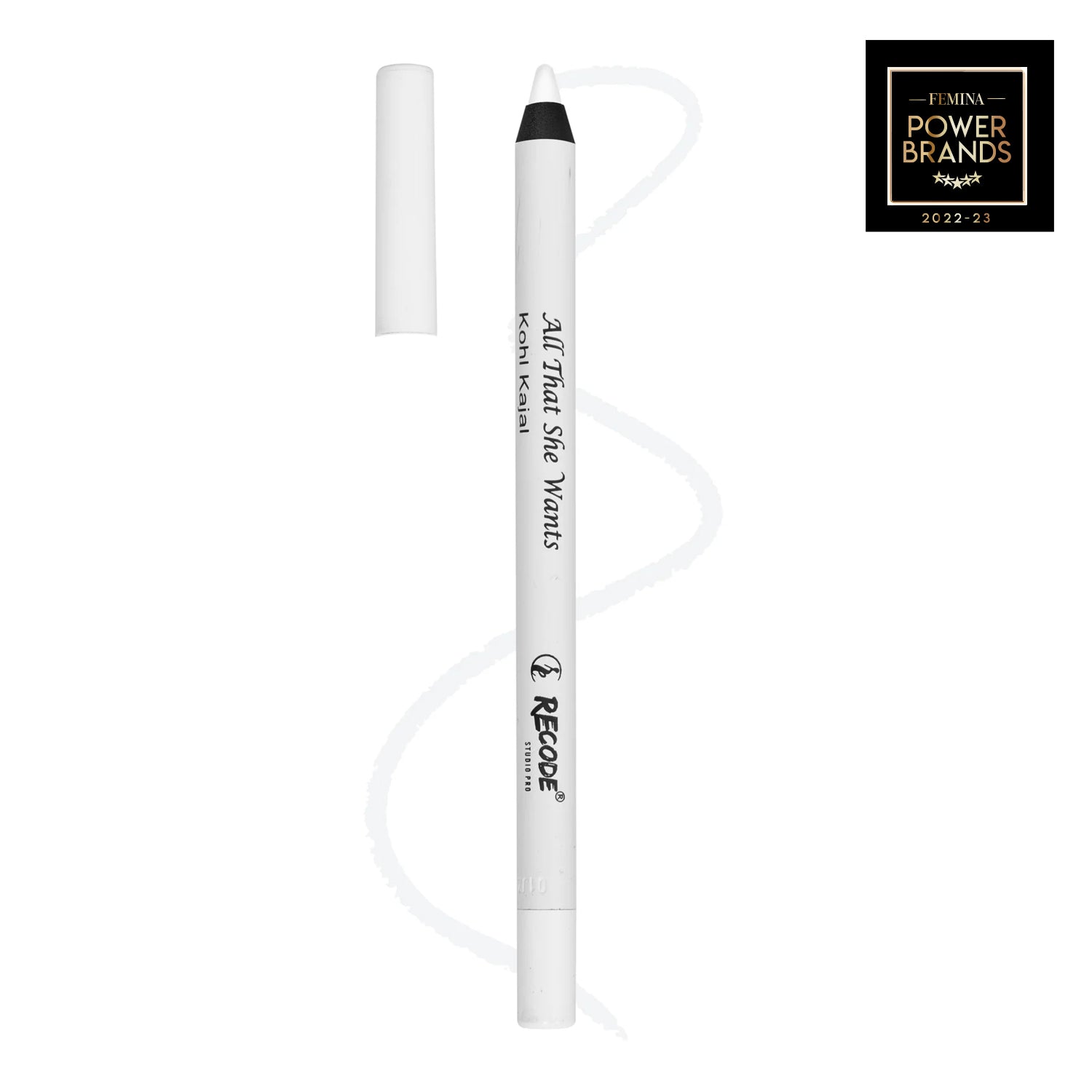 Recode White Kajal Pencil - All That She Wants Eye Pencil 1.20 gms