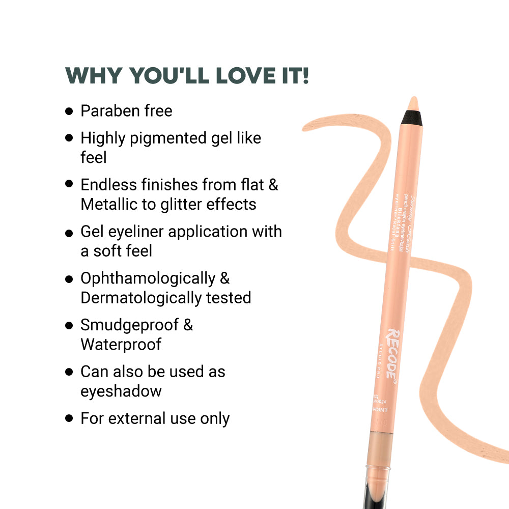 Buy Nude Crayon Gel Eyeliner Online - Recode Studios