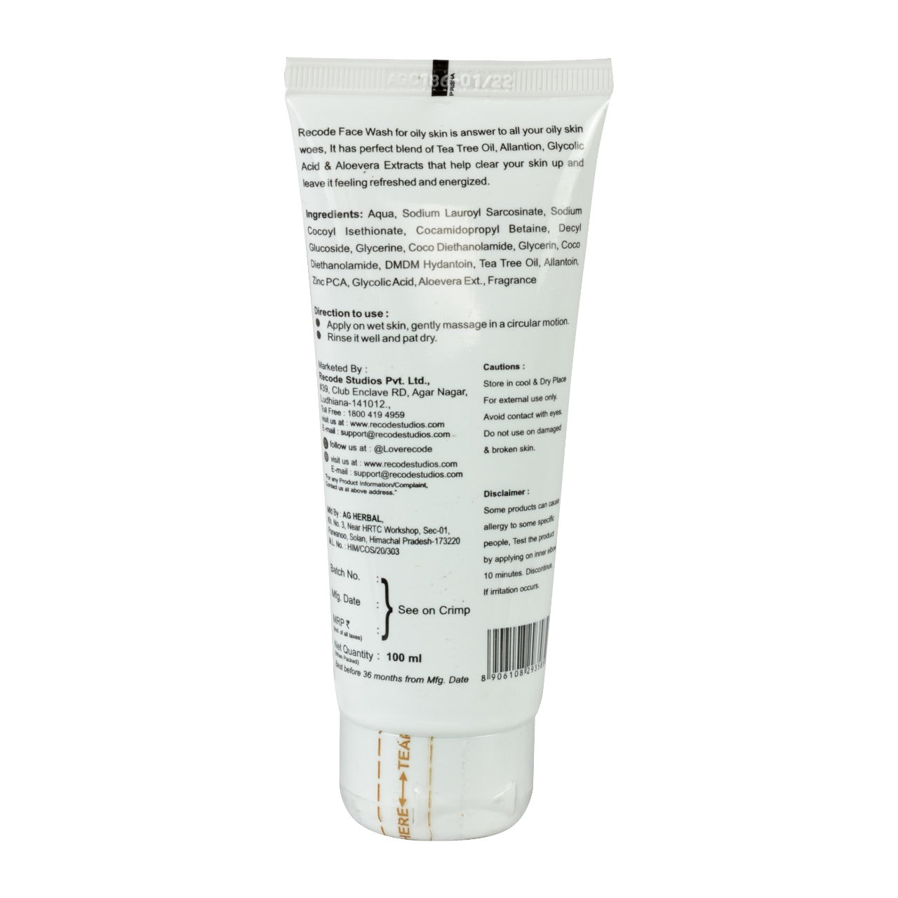 Buy Recode Face Wash For Oily Skin Online